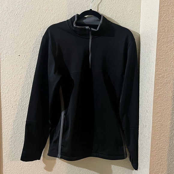 Nike Golf Standard Fit 1/4 Quarter Zip Sweatshirt Black Small S EUC Therma-Fit - Picture 1 of 3